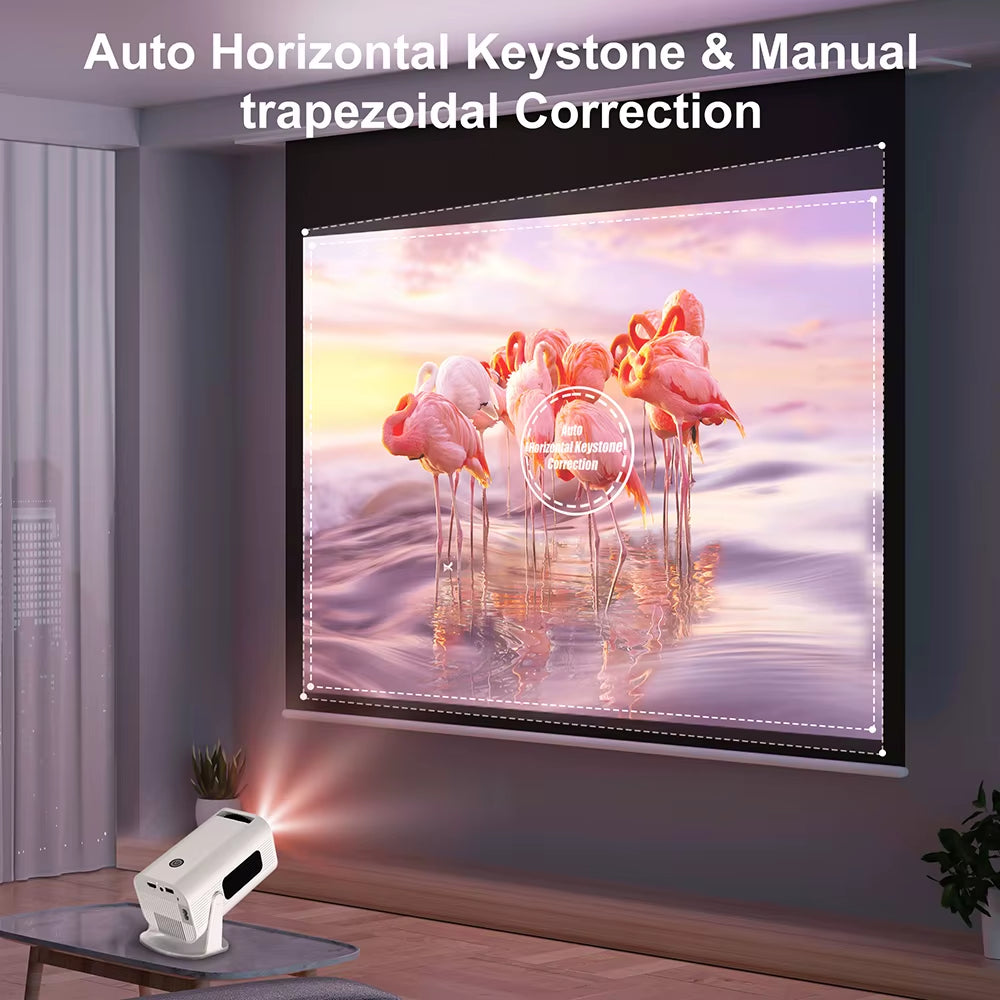 P330 Projector Smart Android 11.0 Wifi BT5.0 Auto Keystone Correction 1080P Airplay Connection Home Theater for 4K Video