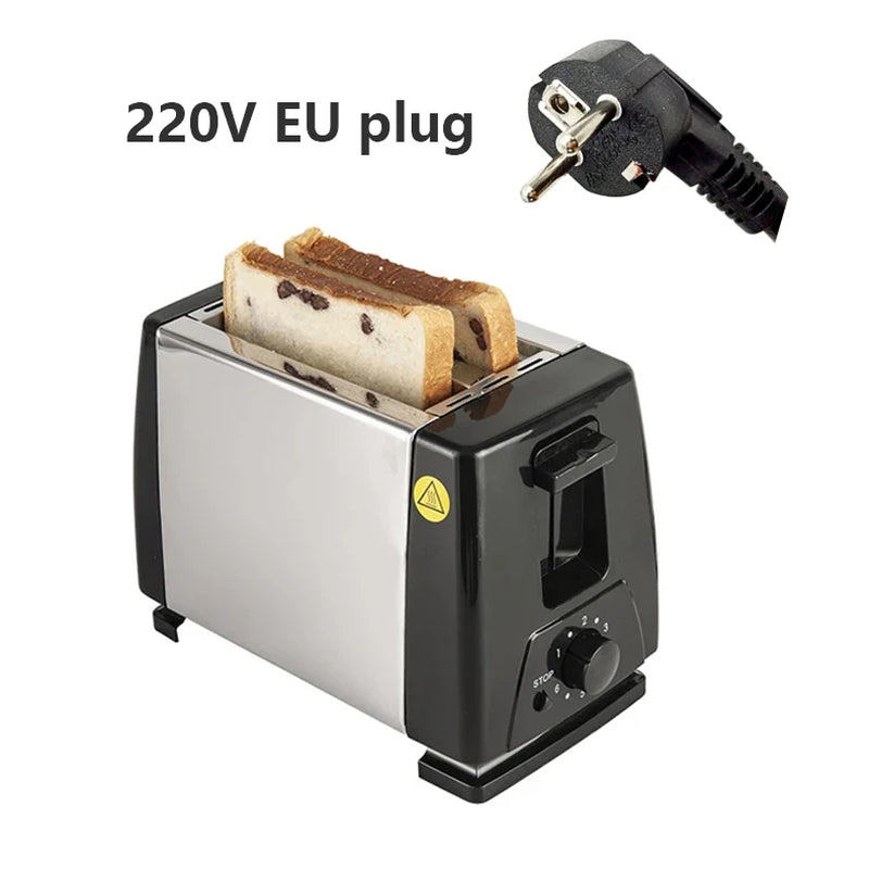 110V 220V Household Electric Bread Toaster 2 Slices Automatic Sandwich Maker Fast Heating Baking Tool Breakfast Maker Bread Oven